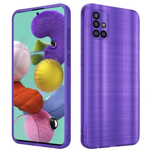 Cadorabo pokrowiec ochronny na Samsung Galaxy A51 4G / M40s w kolorze fioletowym pokrowiec na telefon komórkowy etui silikonowe TPU - Etui i futerały do telefonów - miniaturka - grafika 1