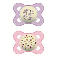 Smoczki uspokajające - MAM Smoczek Original Night 2-6 Dziewczynka 2 szt. - miniaturka - grafika 1