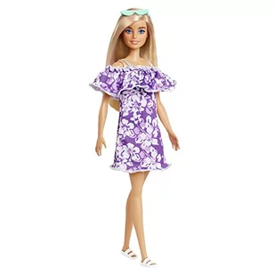 Barbie Loves the Ocean Lalka Fioletowa sukienka z plastiku z recyklingu GRB36 - Sukienki i spódniczki dla dziewczynek - miniaturka - grafika 1