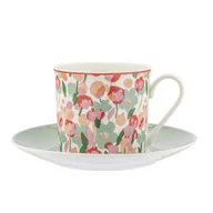 Filiżanki - Filiżanka porcelanowa ze spodkiem 260ml Grace kwiaty - miniaturka - grafika 1
