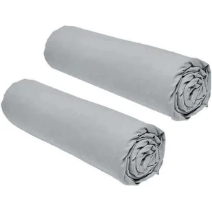Zestaw 2 prześcieradeł TODAY Essential - 160 x 200 cm - 2 osoby 100% bawełna - Stal - Prześcieradła - miniaturka - grafika 1