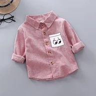 Bluzki dla niemowląt - Slowmoose Koszula / Tops Ubrania, Wiosna Cienki Maluch Niemowlę Long Sleeve Tees Baby Styl 3-różowy 9-12M - miniaturka - grafika 1