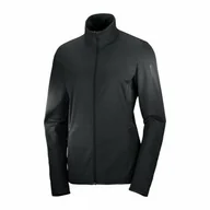 Bluzy sportowe męskie - Bluza Salomon Essential Lightwarm W Deep Black - miniaturka - grafika 1