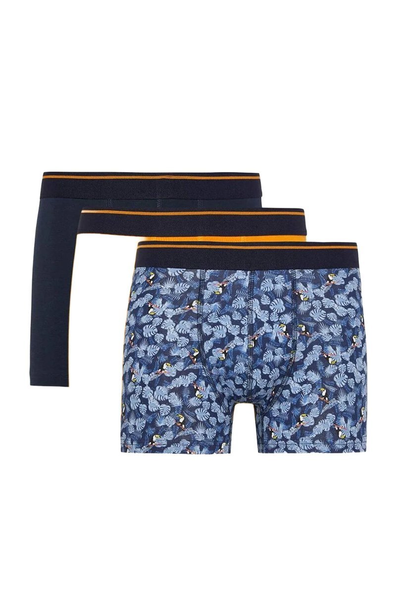 DEFACTO BOKSERKI MĘSKIE WZÓR ROŚLINNY I KOLOROWE 3-PACK XL 5DA