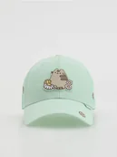 Czapki damskie - Reserved - Czapka z aplikacją Pusheen - jasnozielony - miniaturka - grafika 1
