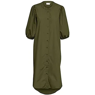 Damska koszula KAFFE z długim rękawem Casual Damska, Zielony/niebieski Artystyczne zwierzę, 32 - Koszule damskie - miniaturka - grafika 1