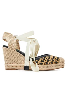 Guess Espadryle FLJNAM FAB04 Czarny - Espadryle damskie - miniaturka - grafika 1