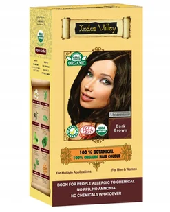 Indus Valley Indus Valley Farba ziołowa z henną Ciemny Brąz 120g - Farby do włosów i szampony koloryzujące - miniaturka - grafika 1