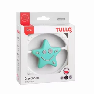 Grzechotka gwiazdka miętowo-szara Tullo - Grzechotki dla dzieci - miniaturka - grafika 1