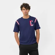 Koszulki sportowe męskie - Męski t-shirt z nadrukiem CHAMPION Rochester Crewneck T-Shirt - granatowy - miniaturka - grafika 1