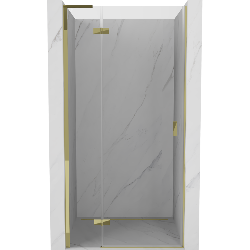 Mexen Mist-H L drzwi prysznicowe uchylne lewe 80 cm, transparent, złote - 8A5L-080-000-50-00-L