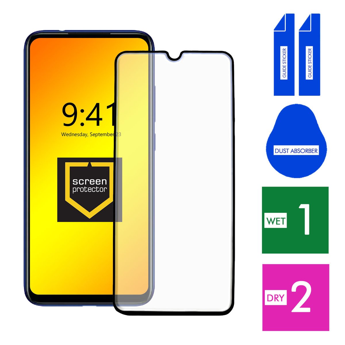 SZKŁO HARTOWANE DO XIAOMI REDMI NOTE 7 PEŁNE CAŁY EKRAN PANCERNE 5D JAKOŚĆ