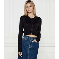 Swetry damskie - GUESS Kardigan Cropped Fit - miniaturka - grafika 1