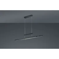 Lampy sufitowe - Trio Leuchten Lampa wisząca czarna z diodą LED i ściemniaczem dotykowym 3-punktowa - Sofie - miniaturka - grafika 1