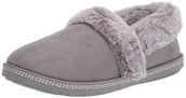 Kapcie damskie - Skechers COZY CAMPFIRE - TEAM TOASTY, damskie kapcie z niskim stanem, Węgiel drzewny mikrofibra zamszowa linia sztucznego futra, 36 EU - miniaturka - grafika 1