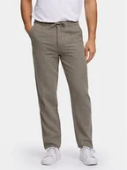 Spodnie męskie - Lindbergh Spodnie materiałowe 30-003020 Zielony Relaxed Fit - miniaturka - grafika 1