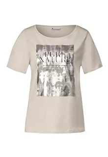 Koszulki i topy damskie - Street One Damska koszulka z krótkim rękawem, Gładki kamień piaskowy, 38 - grafika 1