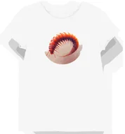 Koszulki i topy damskie - Koszulka damska biała z nadrukiem czerwonego wijącego się skolopendra L - miniaturka - grafika 1