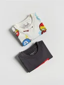 Bluzki dla niemowląt - Reserved - Longsleeve Marvel 2 pack - złamana biel - miniaturka - grafika 1