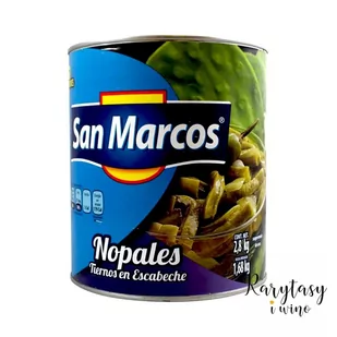 Meksykański Kaktus Nopal Krojony w Zalewie "Tender Cactus in Light Brine | Nopales Tiernos en Escabeche" 2,8kg San Marcos - Pasztet i przetwory mięsne - miniaturka - grafika 1