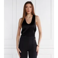 Koszulki i topy damskie - Patrizia Pepe Satynowy top | Regular Fit - miniaturka - grafika 1