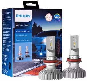 Żarówki samochodowe LED Philips X-tremeUltinon LED H11 12V 22W (+200% jaśniejsze światło, barwa 5800K) - Żarówki samochodowe - miniaturka - grafika 1