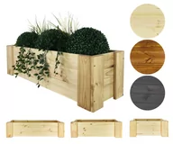 Donice - Drewniana skrzynia balkonowa donica ogrodowa zielnik osłonka30x100x30cm EKO / Wamar-Sosenka - miniaturka - grafika 1