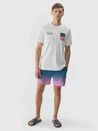 Koszulki męskie - T-shirt z nadrukiem męski 4F - miniaturka - grafika 1
