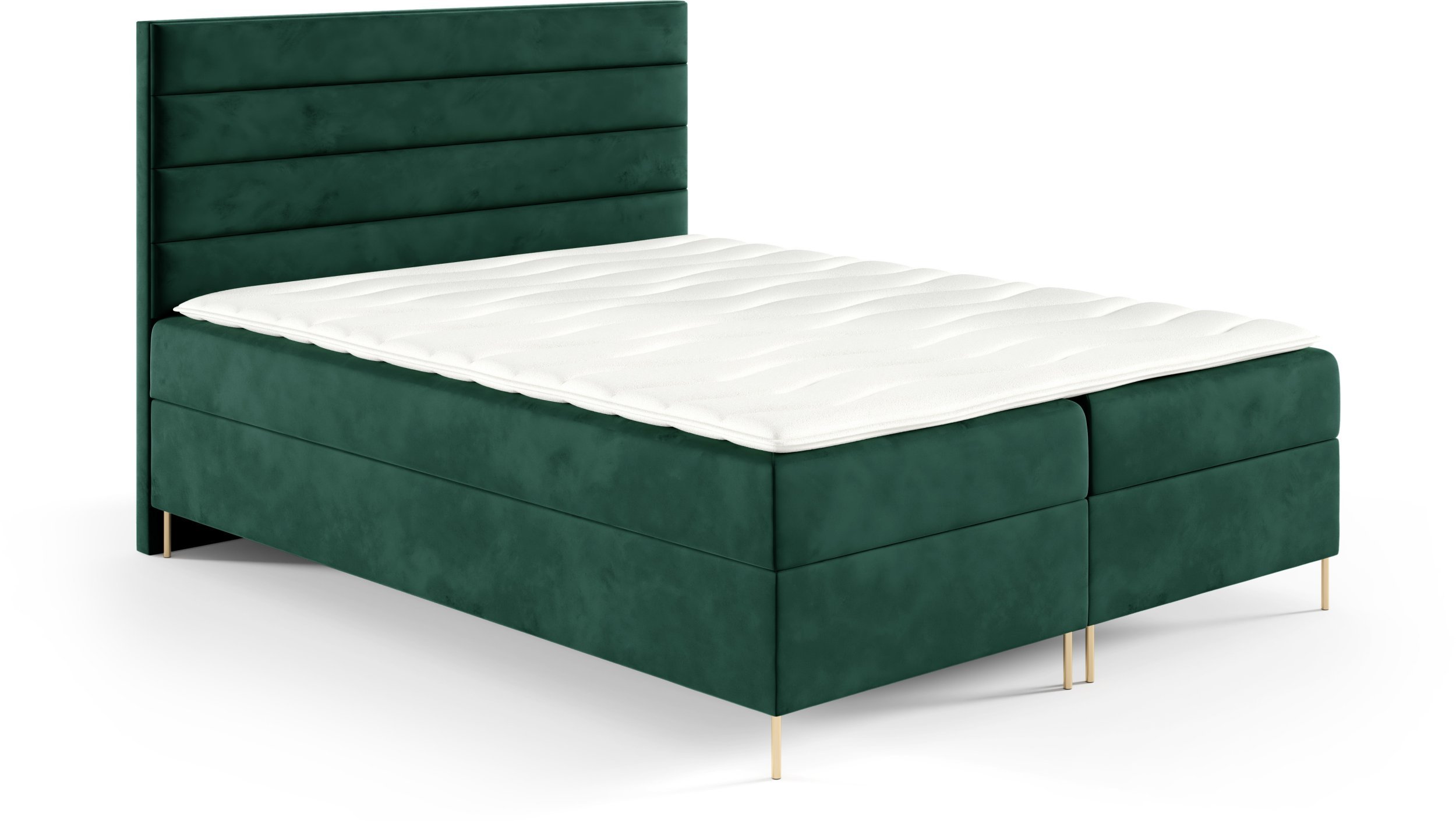 Malys Group Łóżko kontynentalne Bella Box 120x200 z nóżkami riviera 38