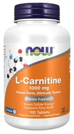 Witaminy i minerały - Now Foods, L-Carnitine - L-Karnityna 1000mg, Suplement diety, 100 tabl. - miniaturka - grafika 1