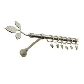 Karnisze - Karnisz pojedynczy motyw kuty Ø16, 200 cm satyna liść - miniaturka - grafika 1