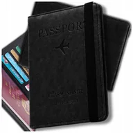 Portfele - Podróżne etui eko skóra na dokumenty paszport RFID antykradzieżowy portfel - miniaturka - grafika 1