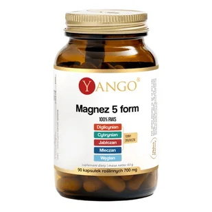 Yango Magnez 5 Form, 90 kapsułek roślinnych - Witaminy i minerały - miniaturka - grafika 1