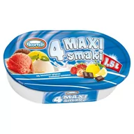 Lody i desery lodowe - Koral 4 Maxi smaki Lody śmietankowo-cytrynowo-truskawkowo-czekoladowe 1,5 l - miniaturka - grafika 1