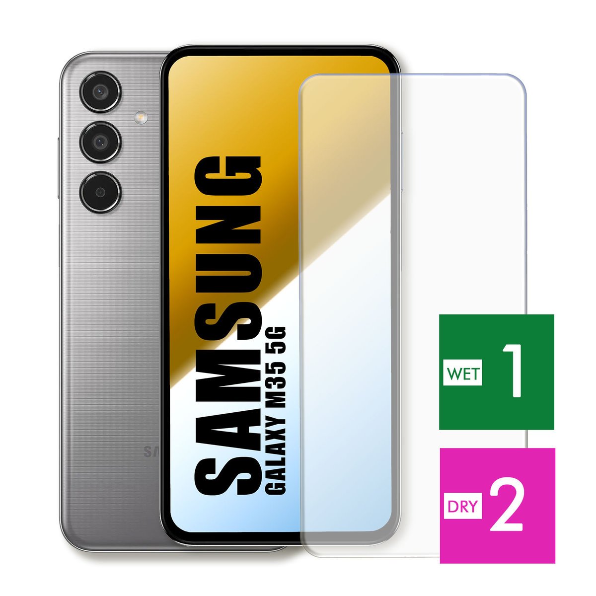 WZMOCNIONE SZKŁO DO SAMSUNG GALAXY M35 5G SZYBKA HARTOWANE 9H JAKOŚĆ