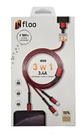Kable USB - Infloo kabel 3w1 LIGHTINING/TYPE-C/MICRO USB GREY - miniaturka - grafika 1