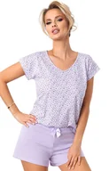 Piżamy damskie - Piżama damska z krótkimi spodenkami Fiorella, Kolor fioletowy-wzór, Rozmiar S, Donna - Primodo.com - miniaturka - grafika 1