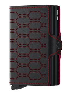 Portfele - Portfel podwójny RFID Secrid Twinwallet Fuel - black / red - grafika 1