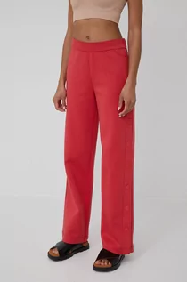 Spodnie damskie - Emporio Armani Emporio Armani spodnie dresowe damskie kolor czerwony gładkie - grafika 1