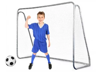 Solidna Duża Bramka Piłkarska Metalowa 213x150x90 - Zabawki i gry sportowe - miniaturka - grafika 2