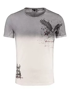KEY LARGO Męski T-shirt Melrose Hill Round, srebrny (1107), S - Koszulki męskie - miniaturka - grafika 1