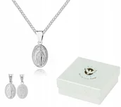 Biżuteria dla dzieci - CHRZEST ŚW. Srebrny łańcuszek 40 cm MEDALIK LM39X - miniaturka - grafika 1