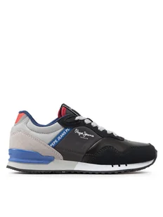 Pepe Jeans Sneakersy London One Cover B PBS30538 Czarny - Buty dla chłopców - miniaturka - grafika 1