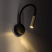 Lampy ścienne - LAGOS BLACK/GOLD KINKIET 1 - miniaturka - grafika 1