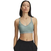 Biustonosze - Biustonosz treningowy Under Armour UA Crossback Low Bra - zielony - miniaturka - grafika 1