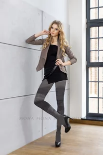 RAJSTOPY MONA DOVRE 04 250 (kolor czarny - szary, rozmiar 3) - Rajstopy - miniaturka - grafika 1