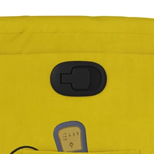 Rozkładany fotel masujący, podnoszony, żółty, aksamitny - Fotele - miniaturka - grafika 12