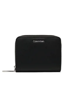 Calvin Klein Portfel damski Ck Must Md Zip Around W/Flap LV04F1029G Czarny - Portfele - miniaturka - grafika 1
