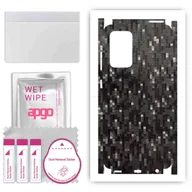 Szkła hartowane na telefon - Folia naklejka skórka strukturalna na TYŁ+BOKI do Samsung Galaxy A52s 5G -  Carbon Pixel Czarny - apgo SKINS - miniaturka - grafika 1