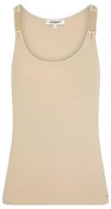 Koszulki i topy damskie - Morgan damski top DUA Beige TL, len, L - miniaturka - grafika 1